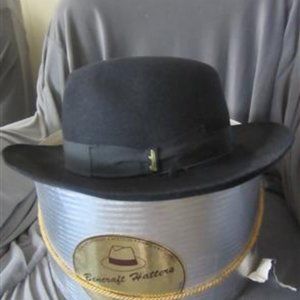 BORSALINO MEN'S BLACK FUR FELT WIDE BRIM HAT..SZ 7 #103